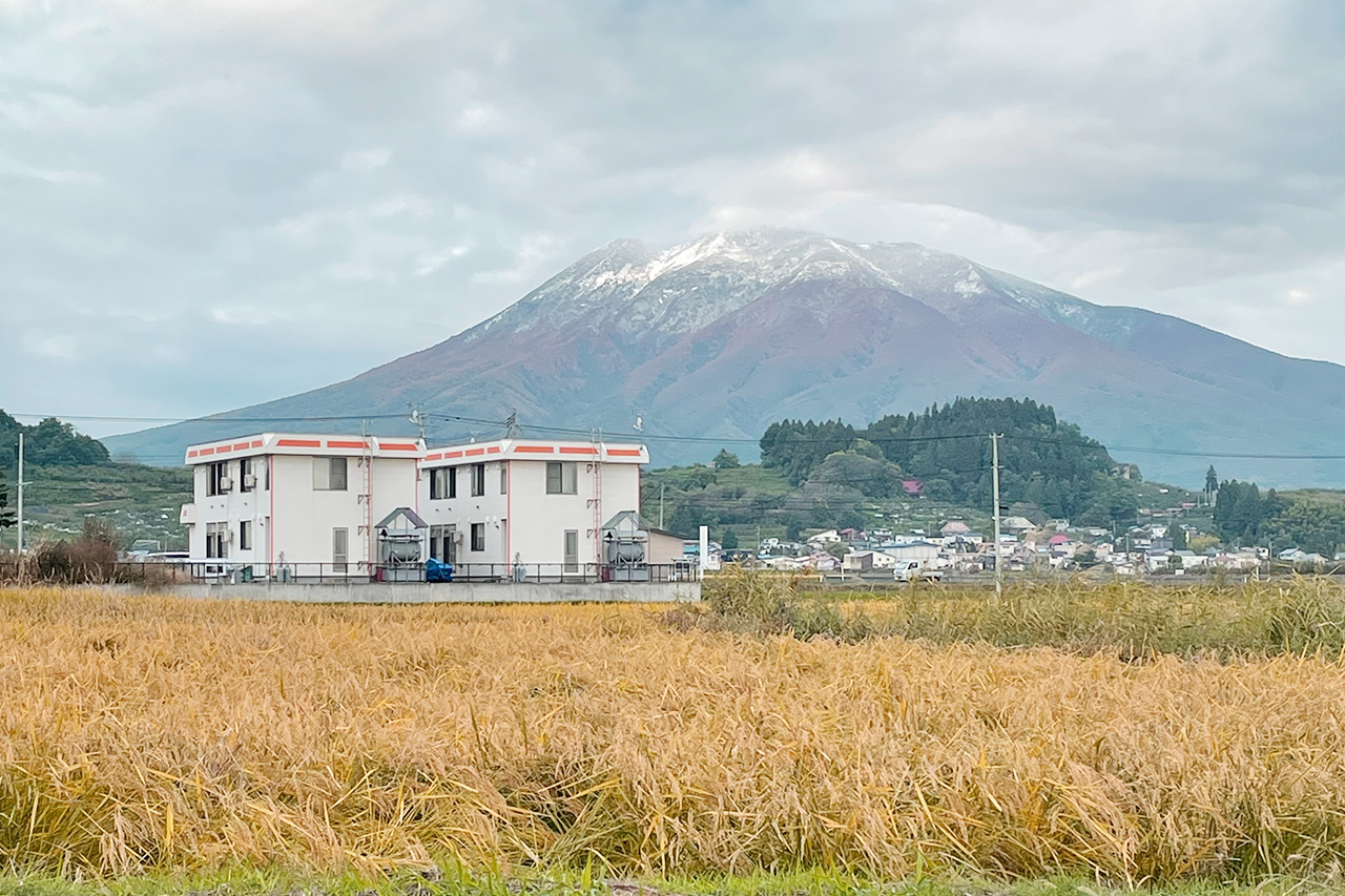 岩木山/りんご/雪